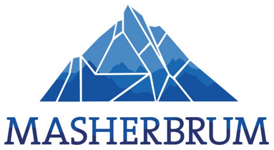 design.logo.montagne.masherbrum.bleu