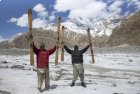 Skis Rabbit On The Roof au Snow lake (Traversée Shimshal - Lukpe la - Askole)