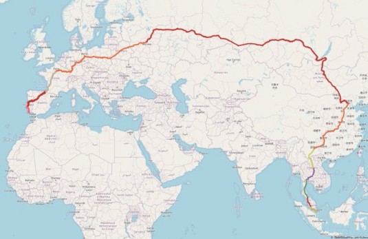 train.19000.km.portugal.singapour
